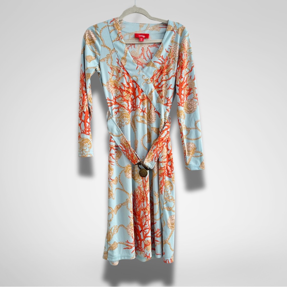 90s Graphic Long Sleeve Dress